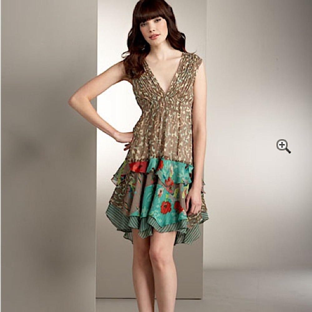 NANETTE LEPORE | Designer Runway Animal Print & Floral Dress
